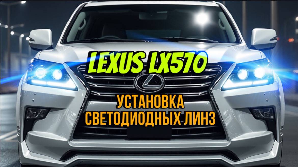 LEXUS LX570 ЗАМЕНА ЗАВОДСКИХ ЛИНЗ НА СВЕТОДИОДНЫЕ