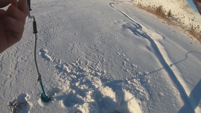 Ловля окуня на местном карьере в мороз. Глухозимье