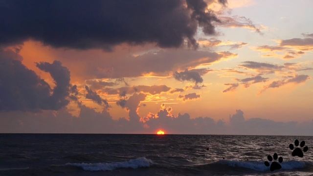 Чудесный закат на чёрном море. Уреки, Грузия