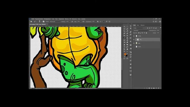 Рисуем черепашку. Уроки фотошоп для детей