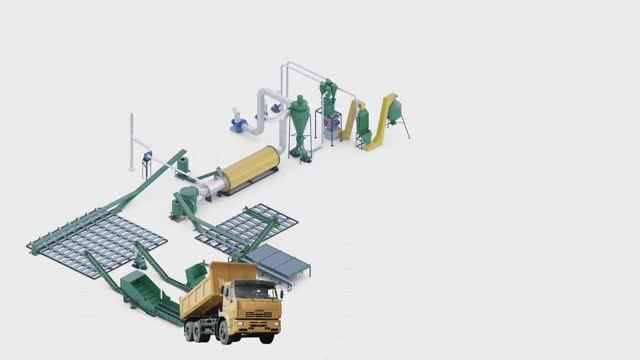 Производство Топливных Пеллет - Как работает Линия производства гранул_