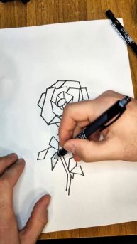 как нарисовать розу легко