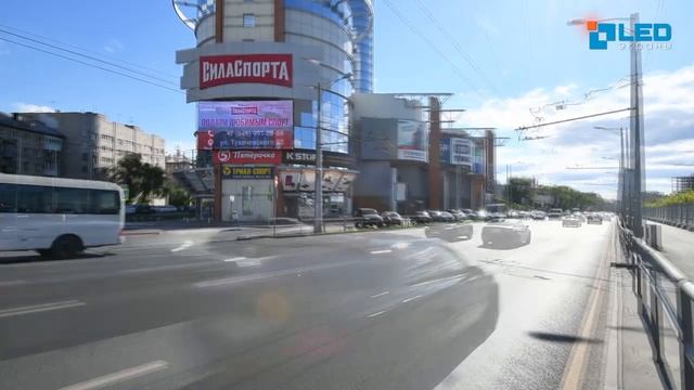 Уличный видеоэкран, Московское шоссе, 17 г. Самара,  Р10 мм