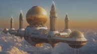 Sabha Divine Flying Cities Reimagined in Sci-Fi Mythology Meets Futurism
