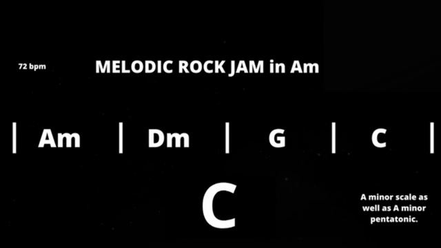 Slow Melodic Rock Backing Track in Am