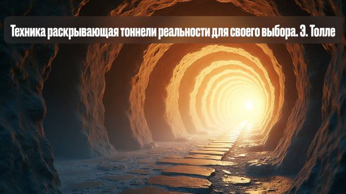 Техника раскрывающая тоннели реальности для своего выбора. Экхарт Толле