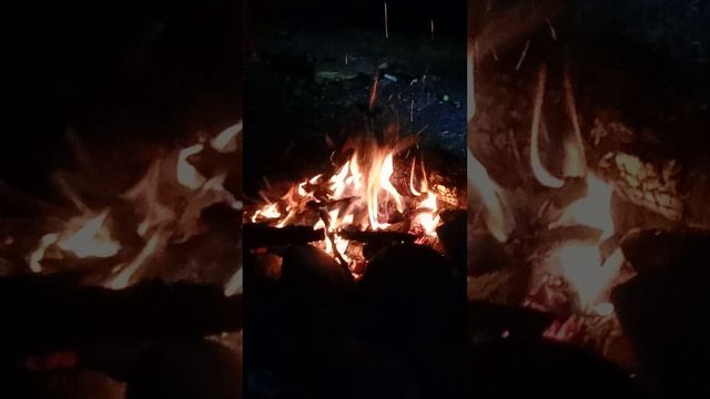лето вечера с костром