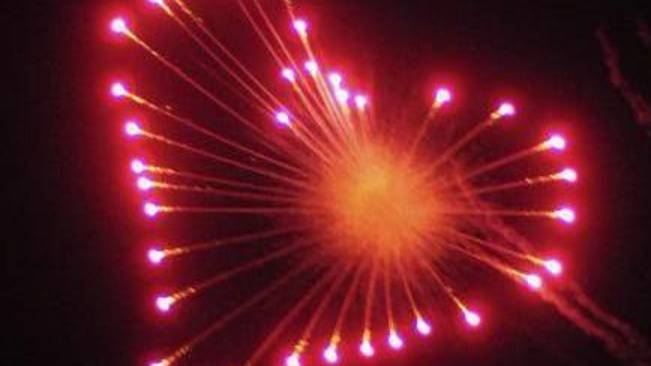 Фейерверк в виде сердца - B519 5'' RED HEART SHELLS