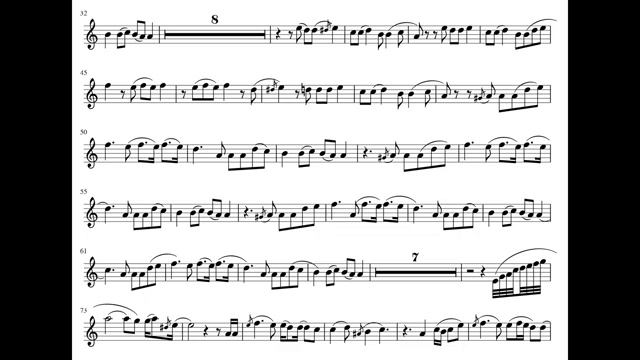 Kazka Плакала Backing track Karaoke минусовка notes for alto saxophone ноты для саксофона_270p_360p