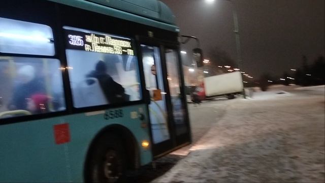 10 февраля 2025 г. Автобус 325 маршрут Волгабас 5270.G4 6588 Колпино Привокзальная Площадь