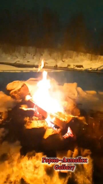Неожиданный сюрпиз! Я ведь давно мечтала о костре, мечты сбываются! Зима, костёр, романтика!
