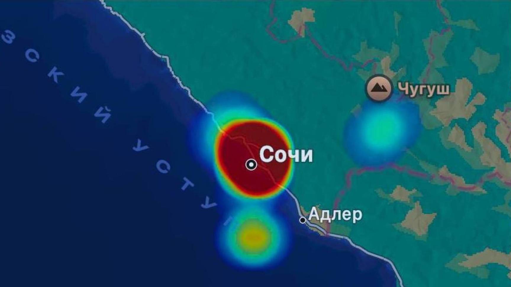 В Сочи произошло землетрясение