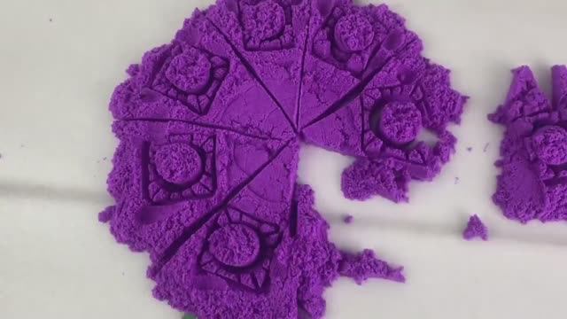 Кинетический песок. Лепим из песка и нарезаем его. #3 АСМР видео для детей. развивающие мультики