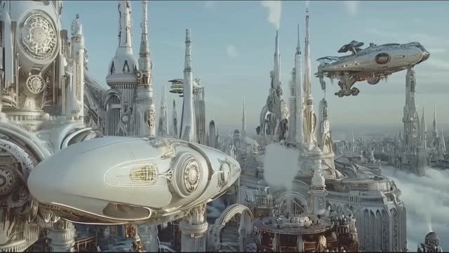 Futuristic Steampunk City AI-Generated Video  Midjourney & Minimax AI