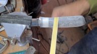 нож ручной работы. сталь n690. рукоять гибрид