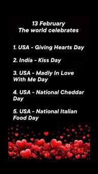 13 February the world celebrates #holiday #happy #popular #February