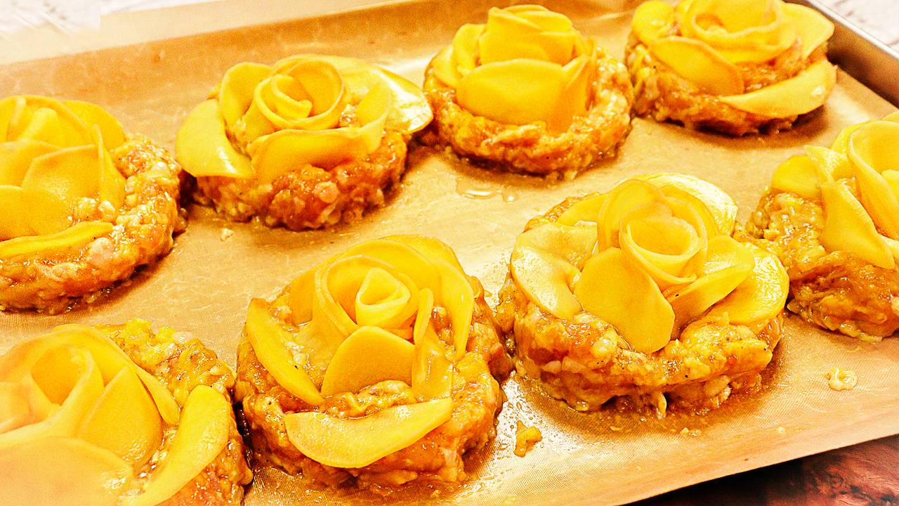 беру фарш и картошку котлеты "праздничные" быстро вкусно