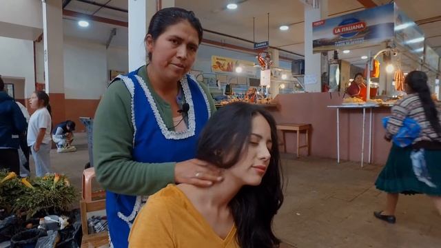 LIMPIA ESPIRITUAL Spiritual Cleansing (ASMR) Relaxing MASSAGE to Mariana at Public Market