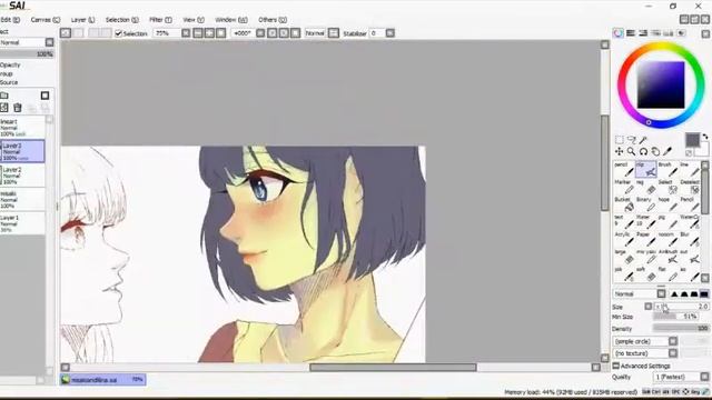 Koi to Uso Redraw - Lilina and Misaki - Speedpaint