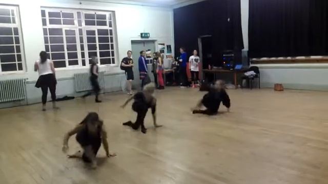 Contemporary practicing for a performance