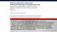 Владимир Путин подписал ряд поручений по результатам программы "Итоги года"