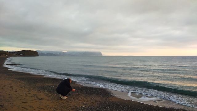 ПЕРВЫЙ РАЗ в феврале вышли утром к морю!