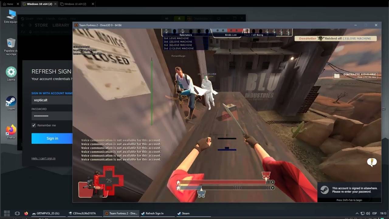 TF2 Playing Casual With A DELETED Steam Account.