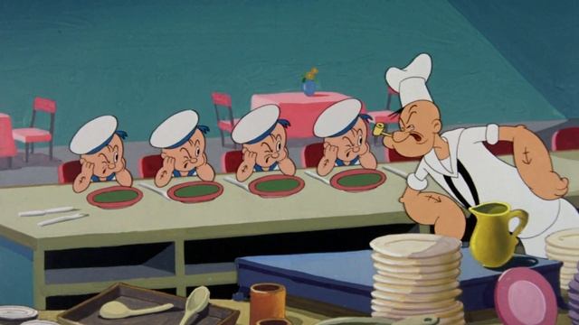 Spinach vs Hamburgers (Popeye the Sailor Man)