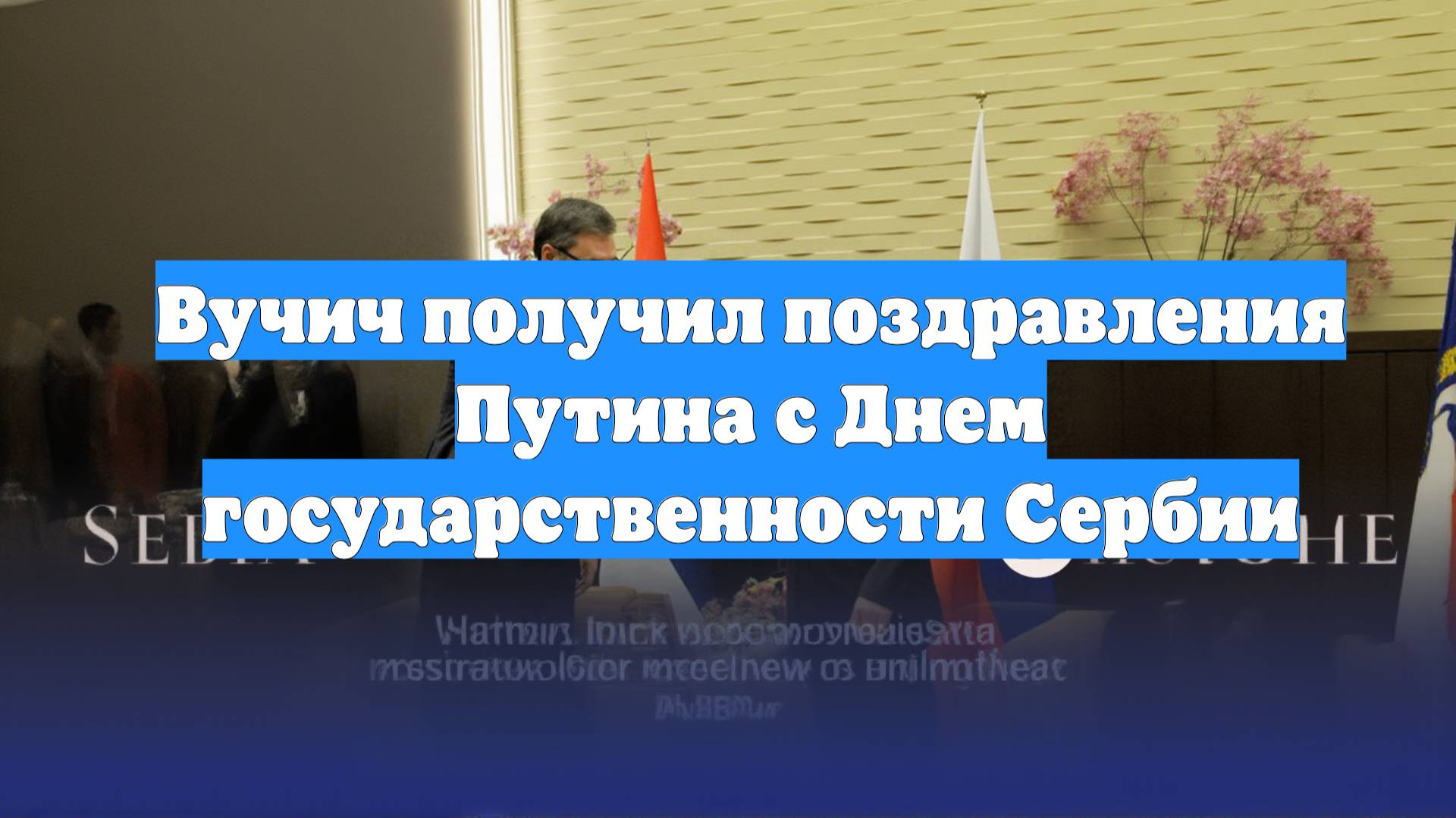 Вучич получил поздравления Путина с Днем государственности Сербии