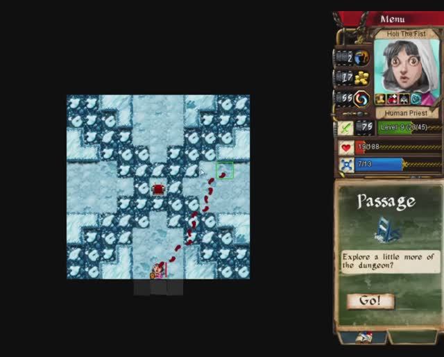 Desktop Dungeons Extreme Edition - Deep Freeze as Human Priest (Medium)
