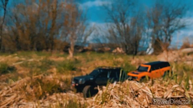 Покатушки на радиоуправляемых Jeep Cherokee XJ Injora и Ford Bronco HB Toys R1001.