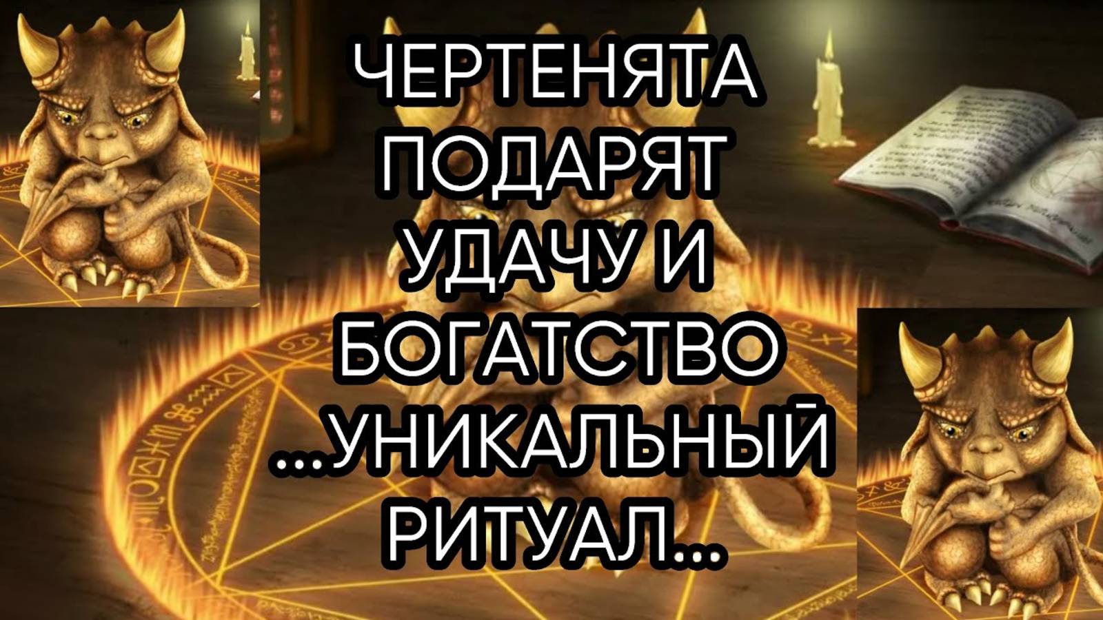 ЧЕРТЕНЯТА ПОДАРЯТ УДАЧУ И БОГАТСТВО ...УНИКАЛЬНЫЙ РИТУАЛ...