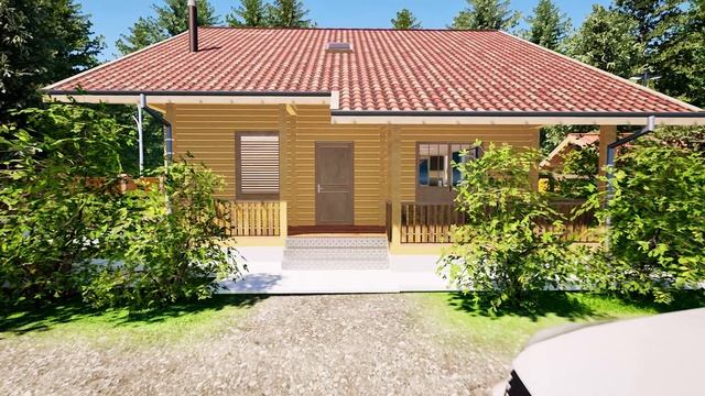 Деревянный дом из клееного бруса