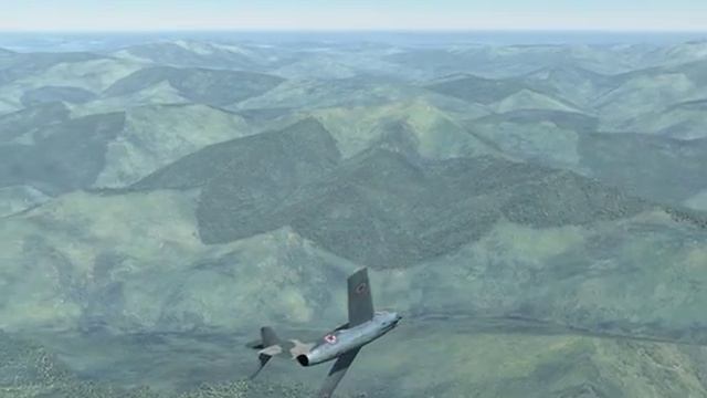 Digital Combat Simulator Миг15 F86F атака на одном вираже