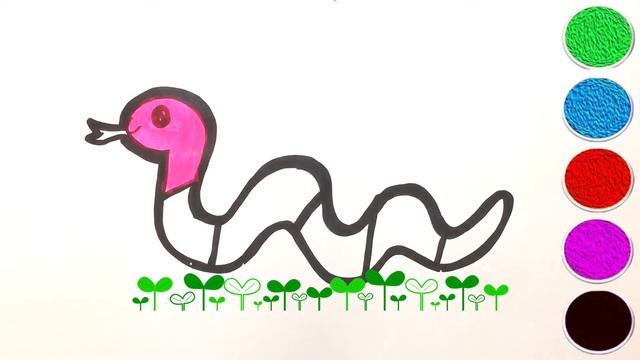 Балаларға жыланды қалай салуға болады | How to draw a snake