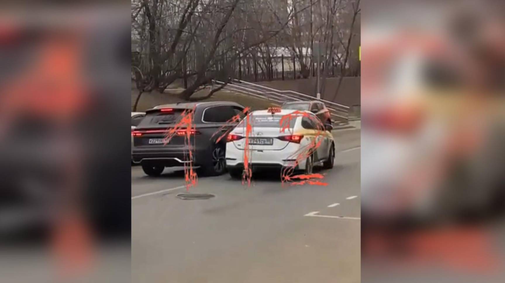 Москвич на черном Geely выстрелил в таксиста и скрылся