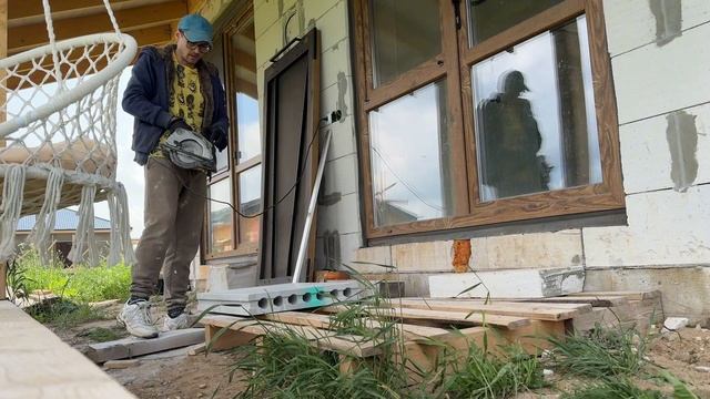 перегородка в душевой из пазогребневой плиты