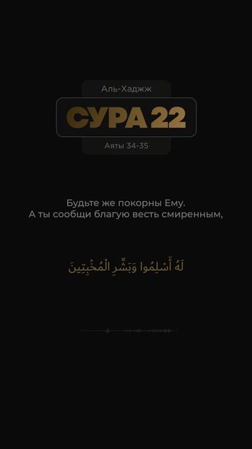 Мухаммад Амин аль-Джазаири. Сура 22 Аль-Хаджж (34-35). Красивое чтение Корана