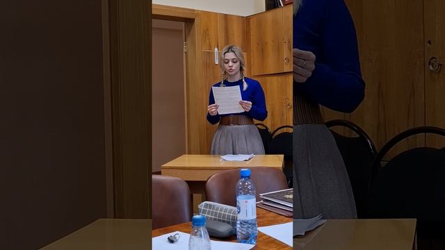 Фрагмент защиты ВКР Катерины Данильцевой под руководством Е.И. Зейферт