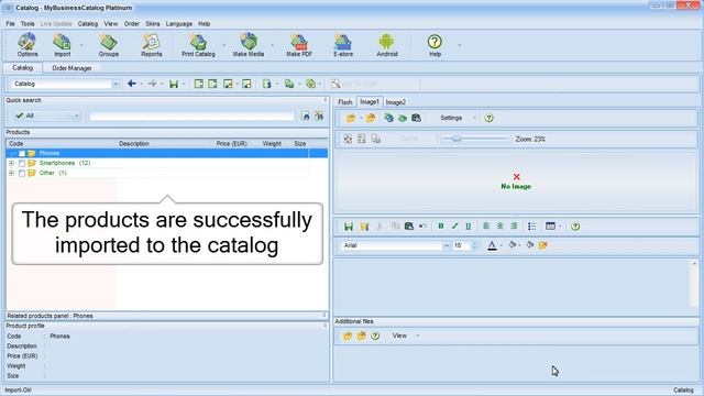 MyBusinessCatalog -  lesson #3 Adding products from price list  using Import Wizard