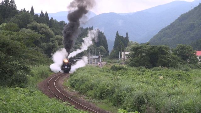 Steam of Banetsu-sai Line in Japan（Aug,. 2013)　磐越西線の蒸気機関車　2013年8月