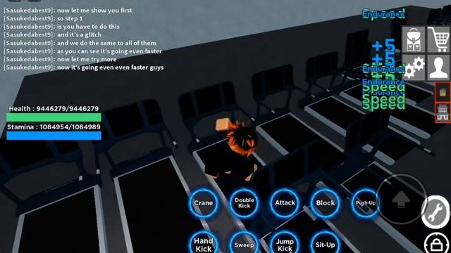 (Cobra Kai Roblox How to get alot of stamina)Glitch stamina)