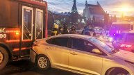 Два автобуса и три легковушки столкнулись на трассе в центре Омска