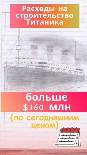 Сколько потратили на строительство Титаника?