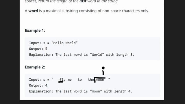 Leetcode 058: Length of Last Word (RU)