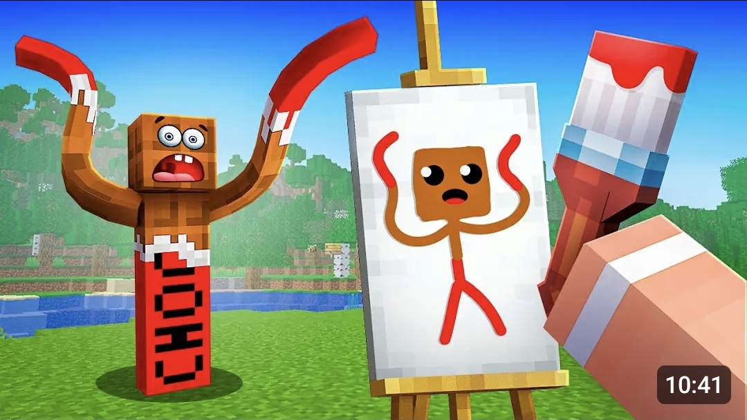 МОИ РИСУНКИ СТАЛИ РЕАЛЬНЫМИ В МАЙНКРАФТ! ✏️😱