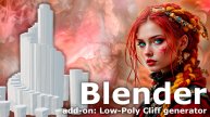 Blender add-on, генератор утесов, low poly cliffs generator
