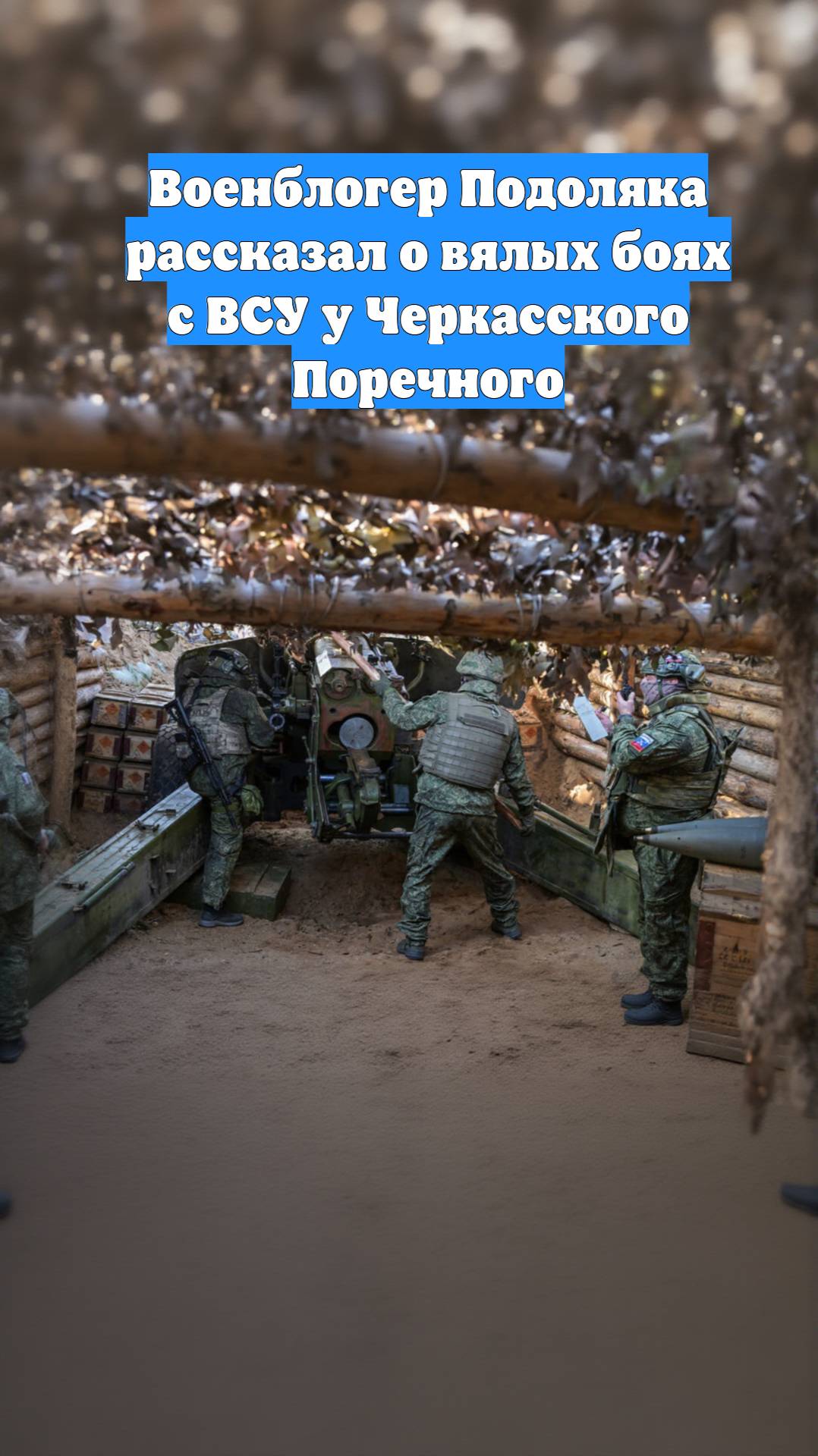 Военблогер Подоляка рассказал о вялых боях с ВСУ у Черкасского Поречного