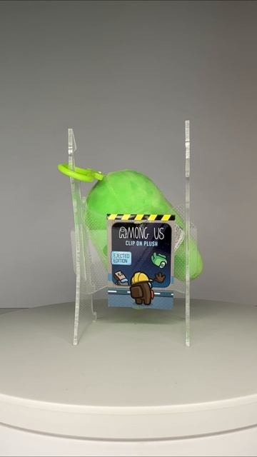 Among Us 3 серия Плюшевая игрушка ЗЕЛЕНАЯ на брелке, в коллекции 6 видов AU7300A