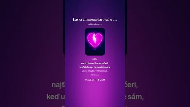 Láska znamená darovať srdce i dušu